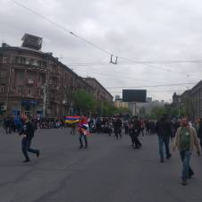 Փակեցին Աբովյան-Կորյուն խաչմերուկը (լուսանկարներ)