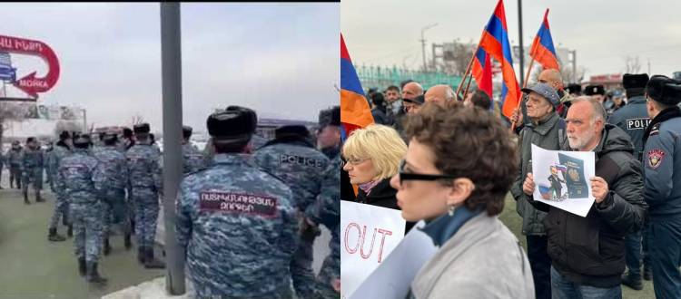 Տասնյակ ոստիկաններ՝  օդանավակայանի ճանապարհին. ի՞նչ է կատարվում (տեսանյութ)