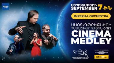 Imperial Orchestra-ն՝ կրկին Երևանում. հրաշալի սիմֆոնիկ շոու CINEMA MEDLEY-ն՝ այս անգամ Սյուզաննա Մելքոնյանի կատարմամբ