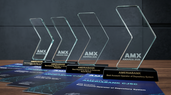 Ամերիաբանկը AMX Awards 2026-ում արժանացել է չորս մրցանակի