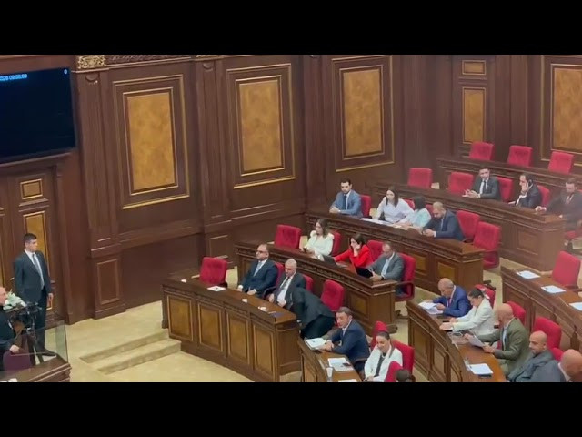 Փաշինյանի գալուց առաջ «ախրանիկները» զննում են ԱԺ նիստերի դահլիճը