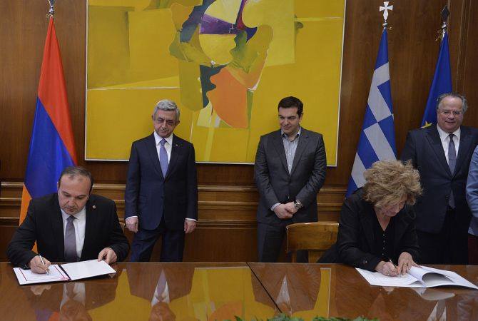 Ստորագրվել են կրթության և գիտության բնագավառում հայ-հունական համագործակցության պայմանագրեր