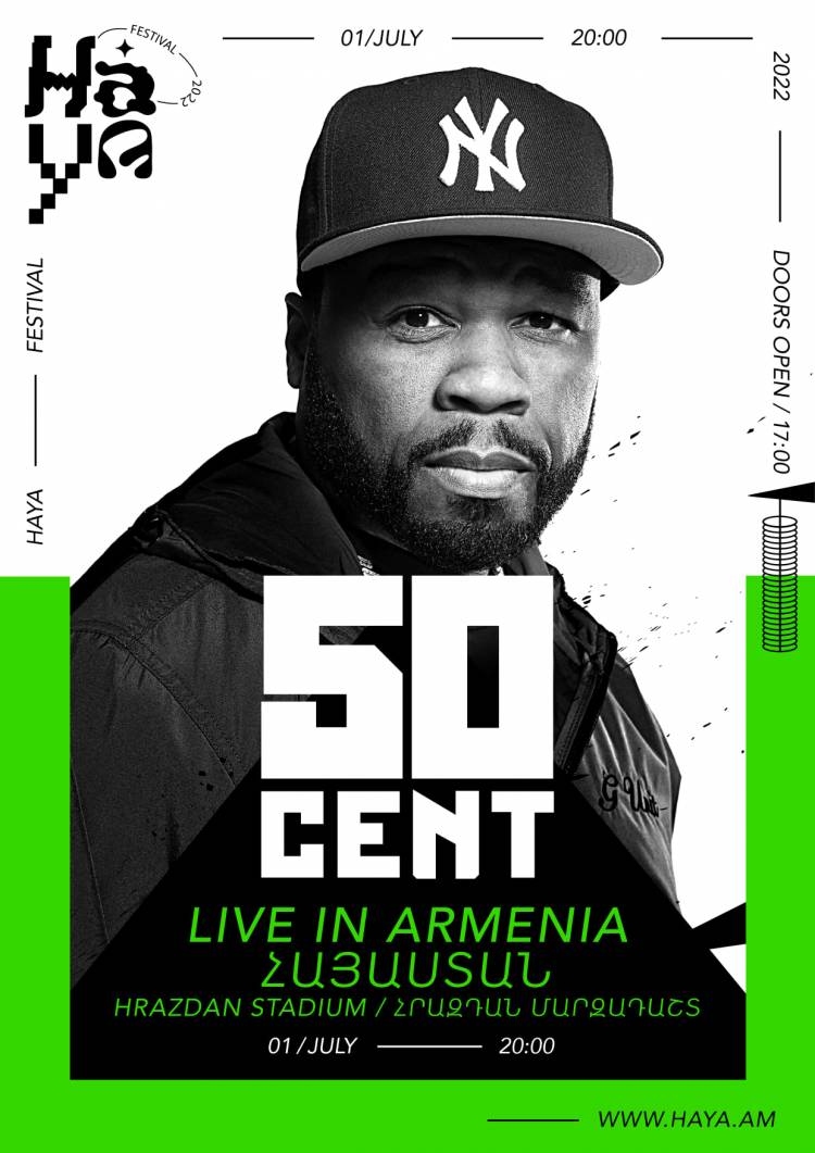 50 Cent-ը Հայաստան է ժամանում