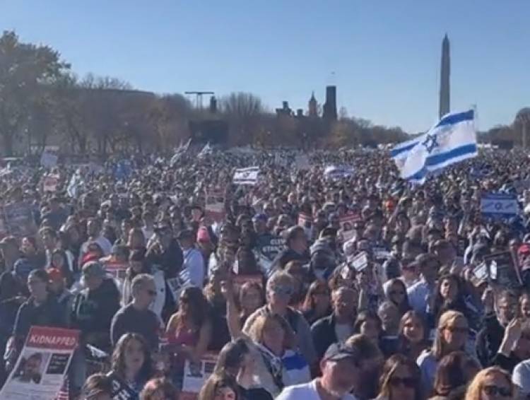 ԱՄՆ-ում 290 հազար մարդ փողոց է դուրս եկել՝ ի պաշտպանություն Իսրայելի (տեսանյութ)