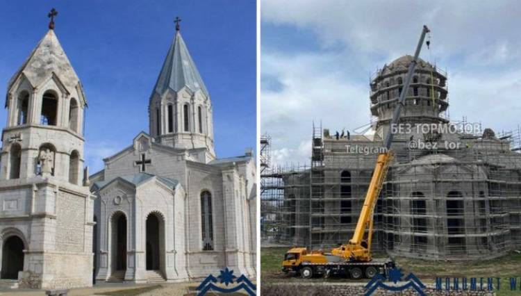 Ադրբեջանը շարունակում է Շուշիի Ղազանչեցոց սբ Ամենափրկիչ տաճարի «վերականգնումը»