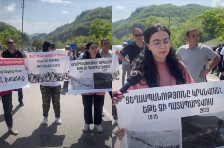 Քաղաքացիները փակել են Երևան-Թբիլիսի ճանապարհը՝ Դեբեդ գյուղի հատվածում