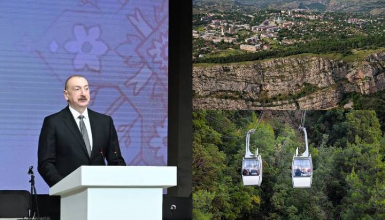 Ալիևը հայտնել է Շուշին ու Ստեփանակերտն իրար հետ կապող ճոպանուղու կառուցման մասին