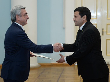 Նախագահին հավատարմագրերն է հանձնել Հայաստանում Թուրքմենստանի նորանշանակ դեսպանը
