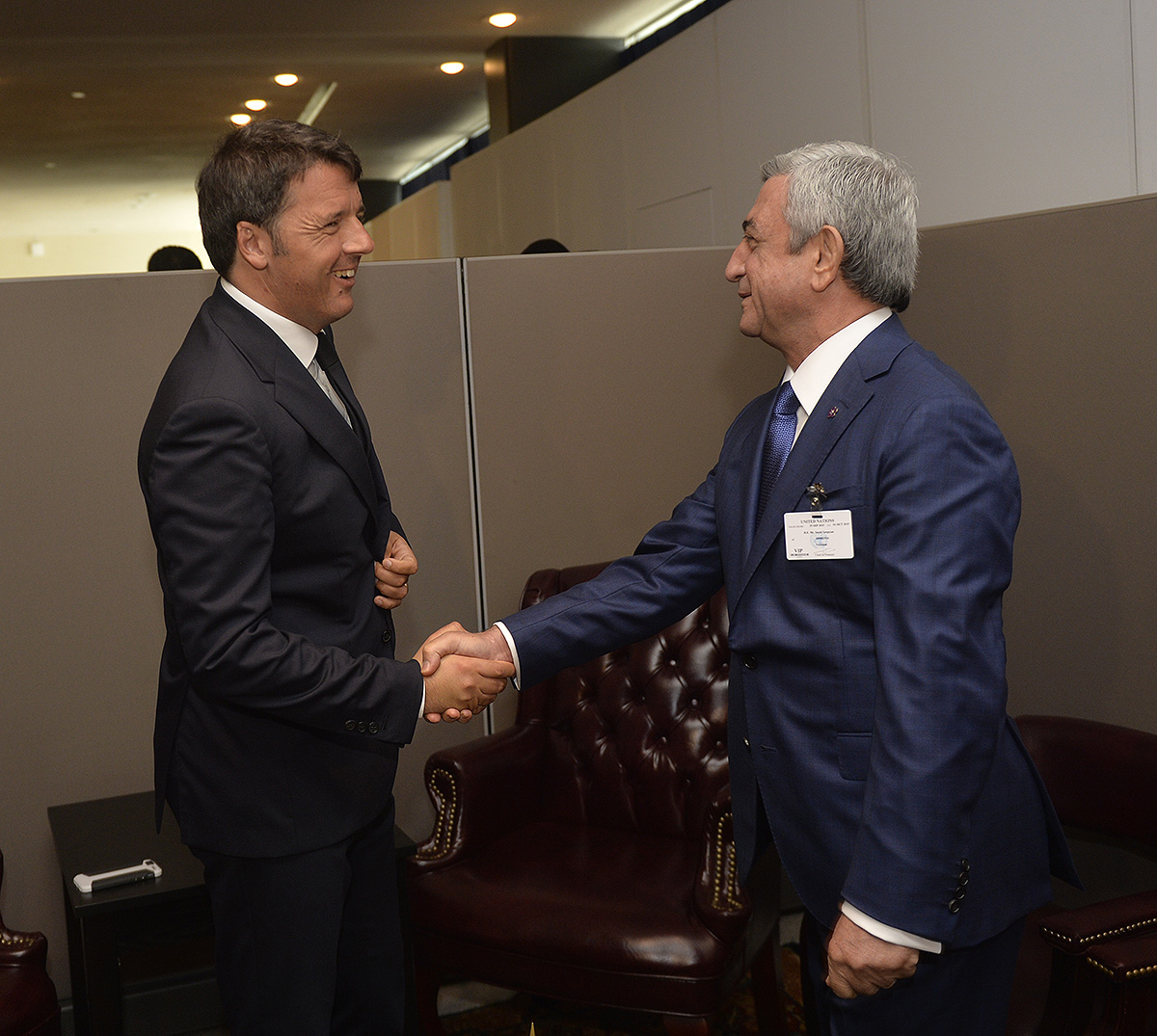 Սերժ Սարգսյանը Նյու Յորքում հանդիպում է ունեցել Իտալիայի եւ Շվեդիայի վարչապետների հետ