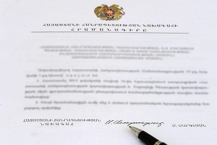 ՀՀ նախագահ Սերժ Սարգսյանը հրամանագիր է ստորագրել սահմանադրական բարեփոխումների իրավական ապահովման գործընթացի կազմակերպման մասին