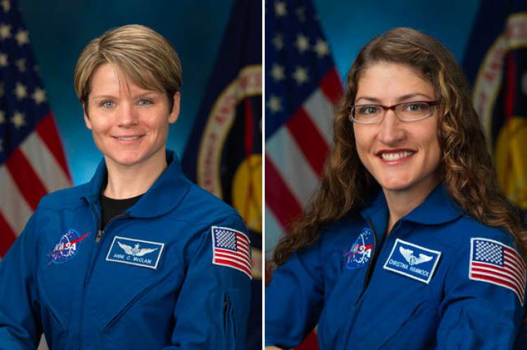 Երկու կին տիեզերագնացներ դուրս կգան բաց տիեզերք