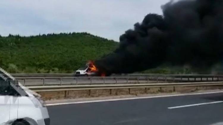 «Շտապօգնության» մեքենան այրվել է