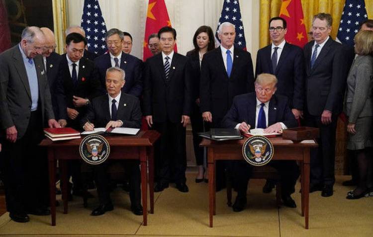 ԱՄՆ-ն եւ Չինաստանը ստորագրել են առեւտրային գործարքի առաջին փուլի փաստաթուղթը