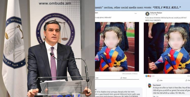 Ադրբեջանական սոցիալական ցանցերը լի են հայ երեխաների սպանելու, խոշտանգելու կոչերով. ՄԻՊ