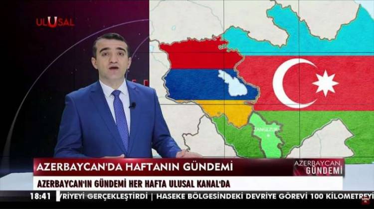Ադրբեջանական հեռուստատեսությունը այսպիսի քարտեզով է եթեր դուրս եկել